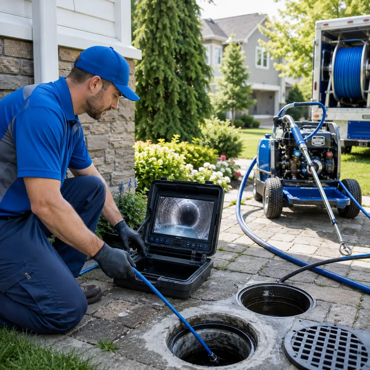 Outdoor drain cleaning professionals serving Valley Mills, TX